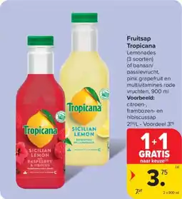 Carrefour Market Fruitsap Tropicana aanbieding