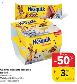 Carrefour Market Gamma desserts Nesquik Nestlé aanbieding