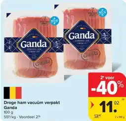 Carrefour Market Droge ham vacuüm verpakt ganda aanbieding