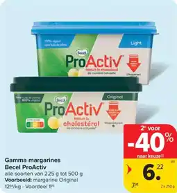 Carrefour Market Gamma margarines Becel ProActiv aanbieding