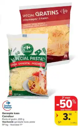 Carrefour Market Geraspte kaas Carrefour aanbieding