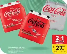 Carrefour Market Coca-Cola Regular, Light, Zero Sugar en Zero Sugar No Caffeine aanbieding