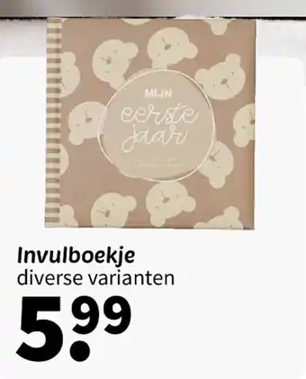 Wibra Invulboekje aanbieding
