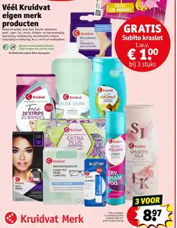 Kruidvat 3 x shampoo Exotic Coconut 500 ml + gratis Subito kraslot aanbieding
