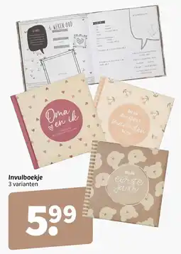 Wibra Invulboekje aanbieding