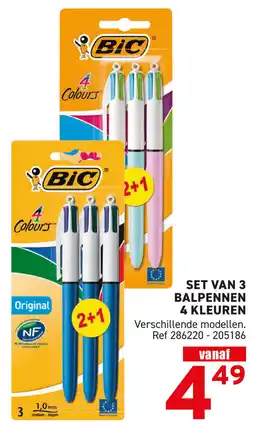 Trafic BiC Balpennen 4 kleuren aanbieding