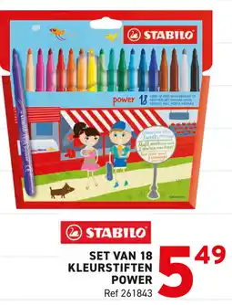 Trafic Stabilo Kleurstiften Power aanbieding