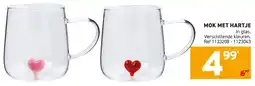 Trafic Mok met HartMOK MET HARTJE In glas. aanbieding