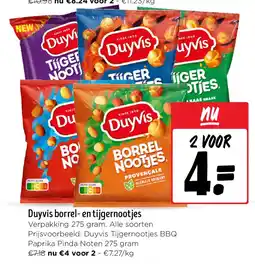 Jumbo Duyvis borrel- en tijgernootjes aanbieding