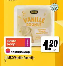 Jumbo JUMBO Vanille Roomijs 1L aanbieding