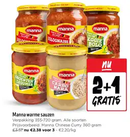 Jumbo Manna warme sauzen aanbieding