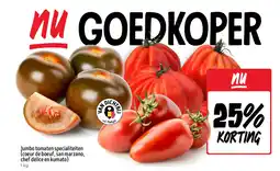 Jumbo Jumbo tomaten specialiteiten (coeur de boeuf, san marzano, chef délice en kumato) aanbieding