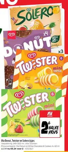 Jumbo Ola Donut, Twister en Solero ijsjes aanbieding