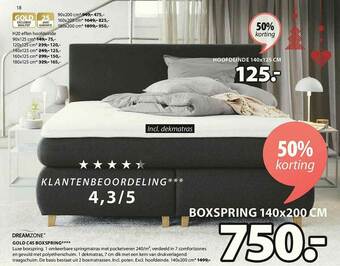 Jysk Gold C45 Boxspring aanbieding