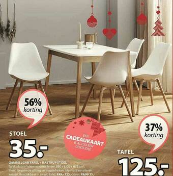 Jysk Gammelgab Tafel, Kastrup Stoel aanbieding