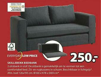 Jysk Skillebekk Bedbank aanbieding