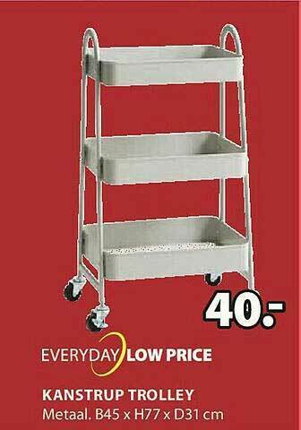 Jysk Kanstrup Trolley aanbieding