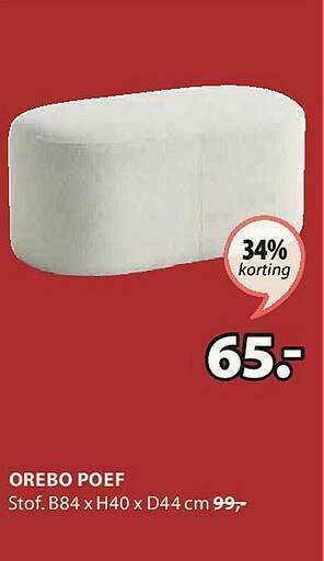 Jysk Orebo Poef aanbieding