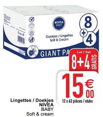 Cora Lingettes - doekjes nivea baby aanbieding