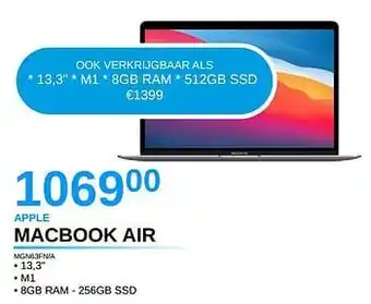 PCS Knokke Apple macbook air mgn63fn-a aanbieding