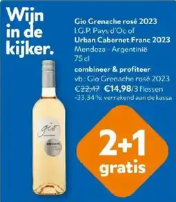 OKay Gio Grenache rosé 2023 of Urban Cabernet Franc 2023 aanbieding