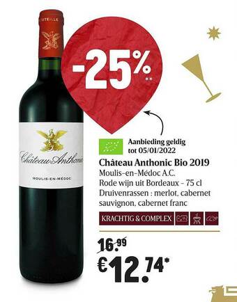 Château Anthonic Bio 2019