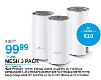 Tp-link mesh 3 pack deco e4(3-pack)