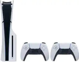 Coolblue PlayStation 5 Slim Disc Edition + Manette Supplémentaire Blanc aanbieding