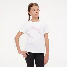 Decathlon Katoenen T-shirt voor meisjes wit aanbieding