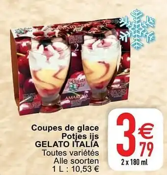 Cora Coupes de glace potjes ijs gelato italia aanbieding