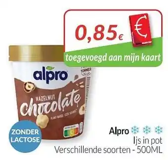 Intermarché Alpro ijs aanbieding