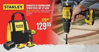HandyHome Stanley schroefklop-boormachine sfmcd711c2s-qw op accu aanbieding