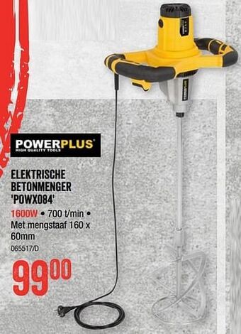 HandyHome Powerplus elektrische betonmenger powx084 aanbieding