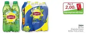 Intermarché Lipton ice tea original of green aanbieding