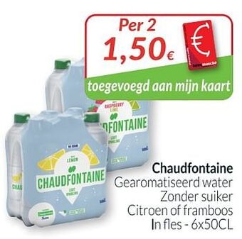 Chaudfontaine gearomatiseerd water zonder suiker citroen of framboos