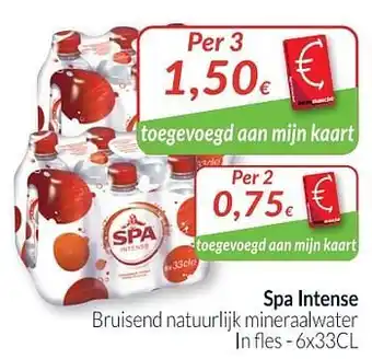 Intermarché Spa intense bruisend natuurlijk mineraalwater aanbieding