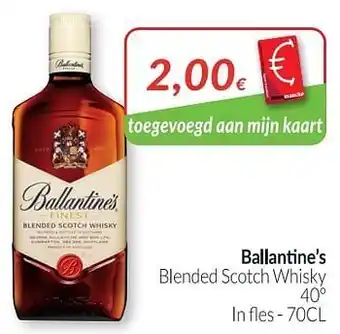 Intermarché Ballantine`s blended scotch whisky aanbieding
