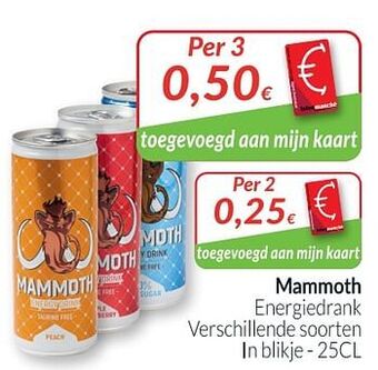 Intermarché Mammoth energiedrank aanbieding