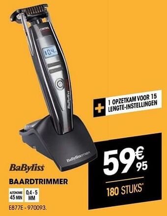 Electro Depot Babyliss baardtrimmer e877e aanbieding