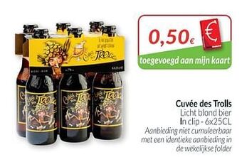 Intermarché Cuvée des trolls licht blond bier aanbieding