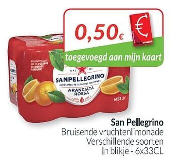 Intermarché San pellegrino bruisende vruchtenlimonade aanbieding