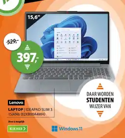 Expert Lenovo laptop | ideapad slim 3 15IAN8 (82XB00A4MH) aanbieding