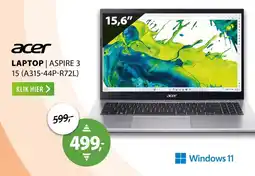 Expert Acer laptop | ASPIRE 3 15 (A315-44P-R72L) aanbieding