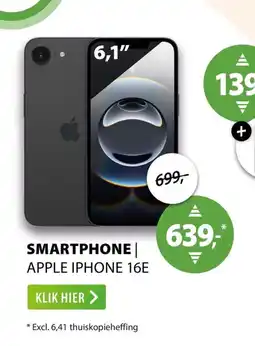 Expert Apple iphone 16e smartphone aanbieding