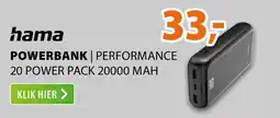 Expert Hama powerbank | performance 20 power pack 20000 mah aanbieding