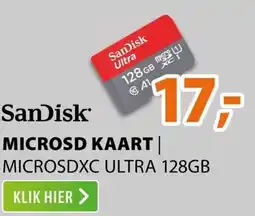 Expert Sandisk microsd kaart | microsdxc ultra 128gb aanbieding