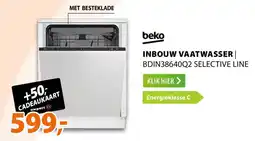 Expert Beko inbouw vaatwasser selective line BDIN38640Q2 aanbieding