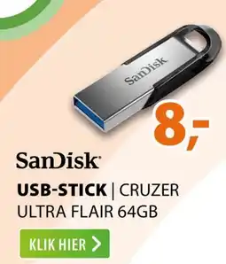 Sandisk usb-stick cruzer ultra flair 64gb