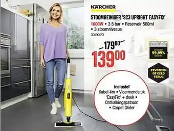 HandyHome Kärcher stoomreiniger sc3 uprighteasyfix aanbieding