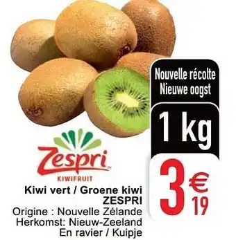 Cora Kiwi vert - groene kiwi zespri aanbieding
